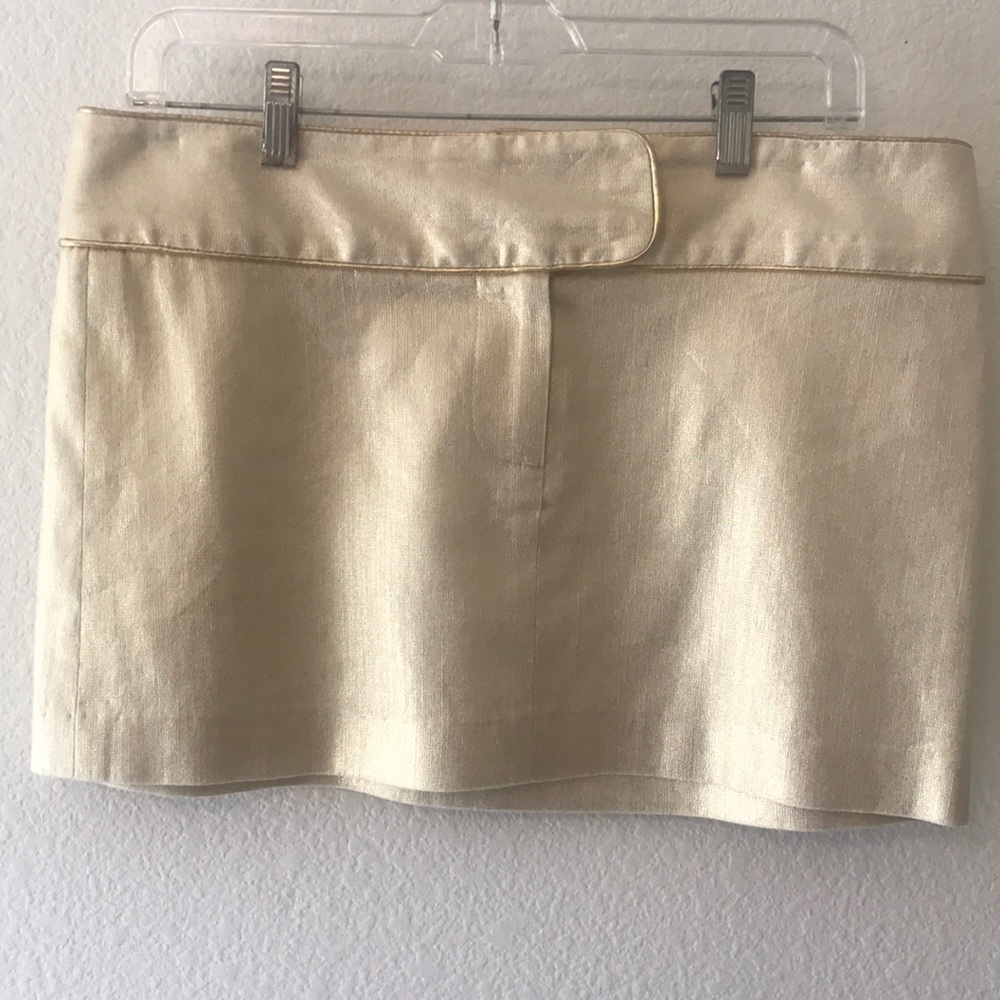 Alice + Olivia soft metallic gold mini